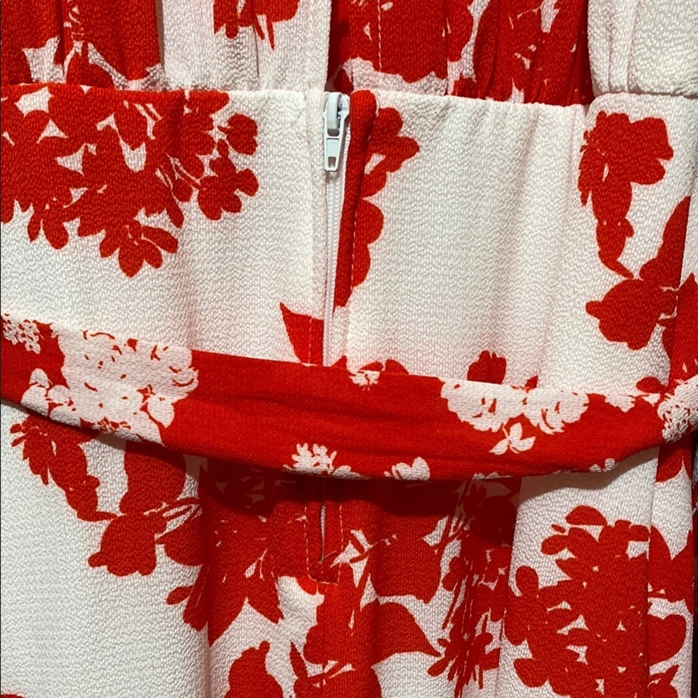 Premier Amour Red/White Sleeveless Size 12 Maxi Dress Summer Fall - Picture 6 of 14